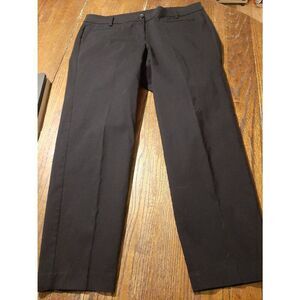 Size 16 Lane Bryant Black Flat Front Dress Casual Mid Rise Pants with Pockets